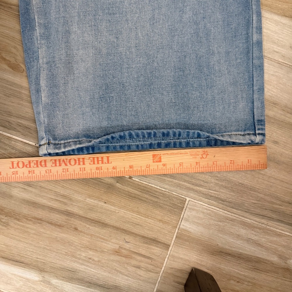 Cider Light Blue Wide-Leg Denim Overalls - Picture 7 of 9